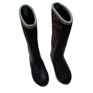 TIDEWE Rubber Boots for Women‎ Multi-Season with Steel Shank, Tree Camo Size 5